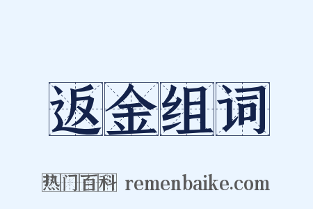 返金组词是什么意思的图片